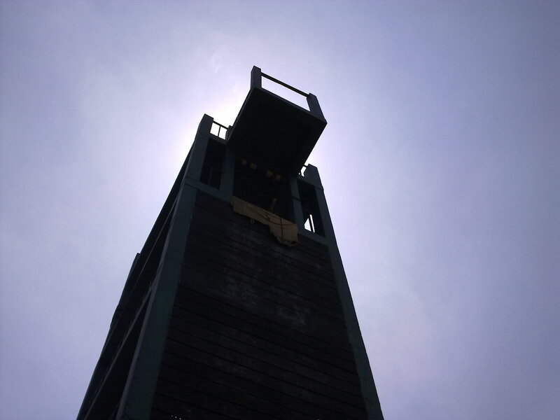 Silhouetted Bell Tower