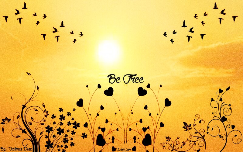Silhouetted Birds and Flowers — Yellow