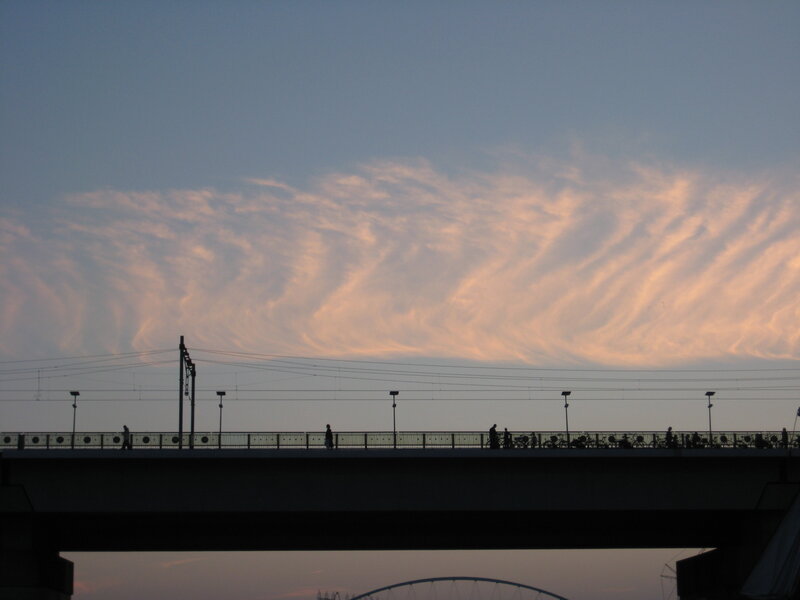Silhouetted Bridge at Dusk