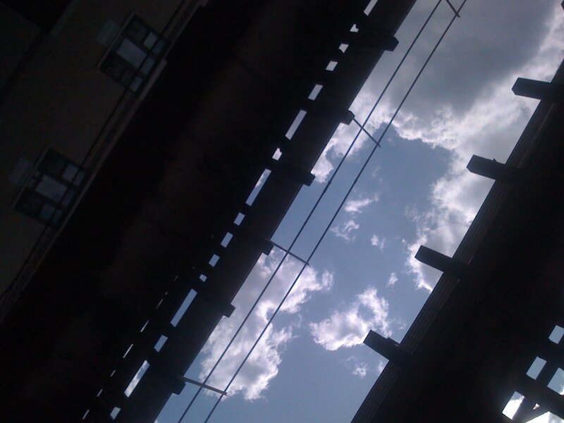 Silhouetted Buildings and Sky