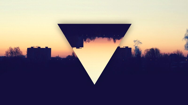 Silhouetted Buildings at Dusk — Purple