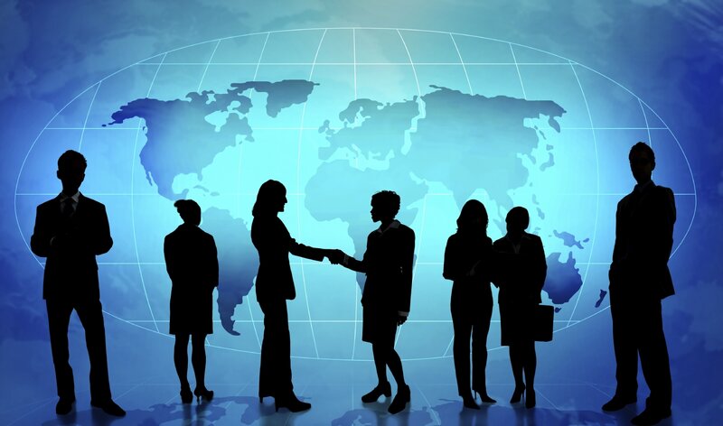Silhouetted Business People