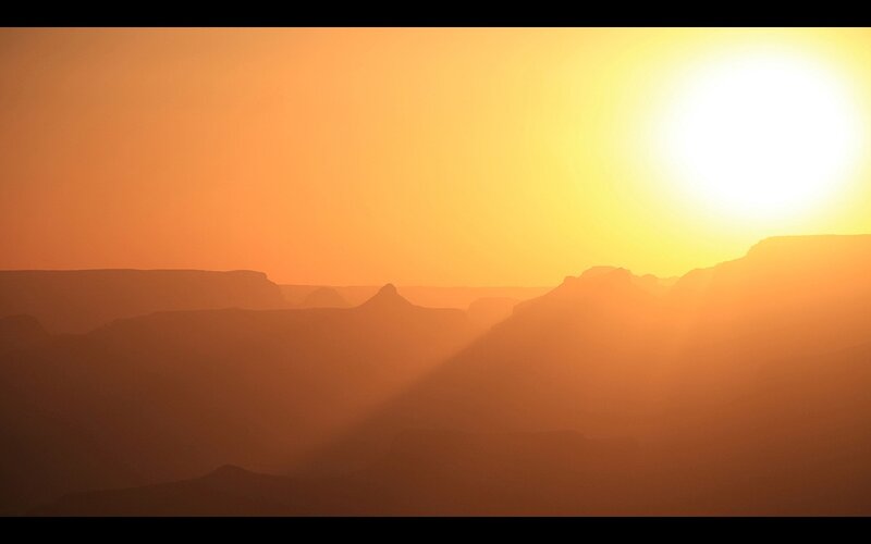 Silhouetted Canyon at Sunset