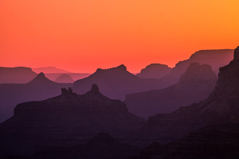 Silhouetted Canyon Formations