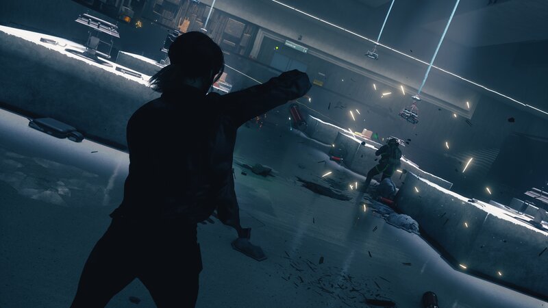 Silhouetted Character Throwing