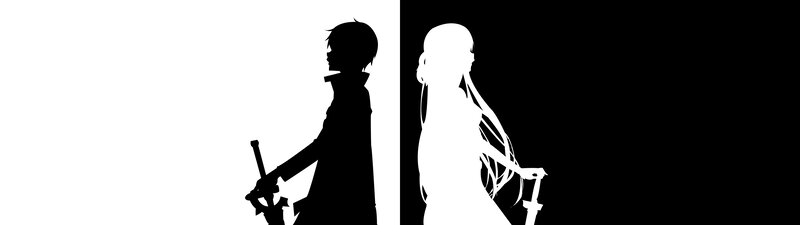 Silhouetted Characters — Black, Dramatic, Anime