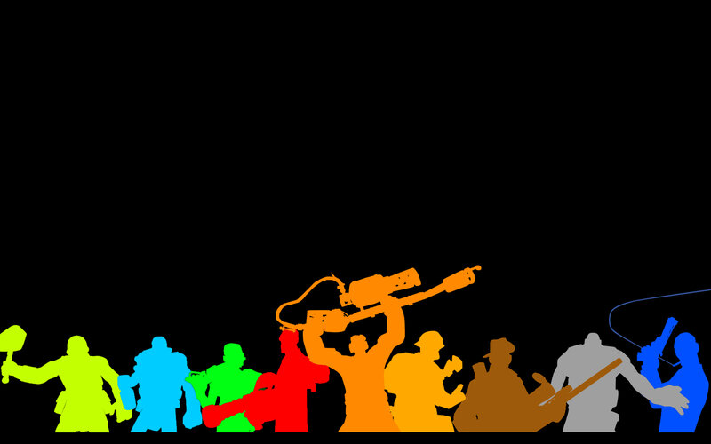 Silhouetted Characters — Black, Dynamic