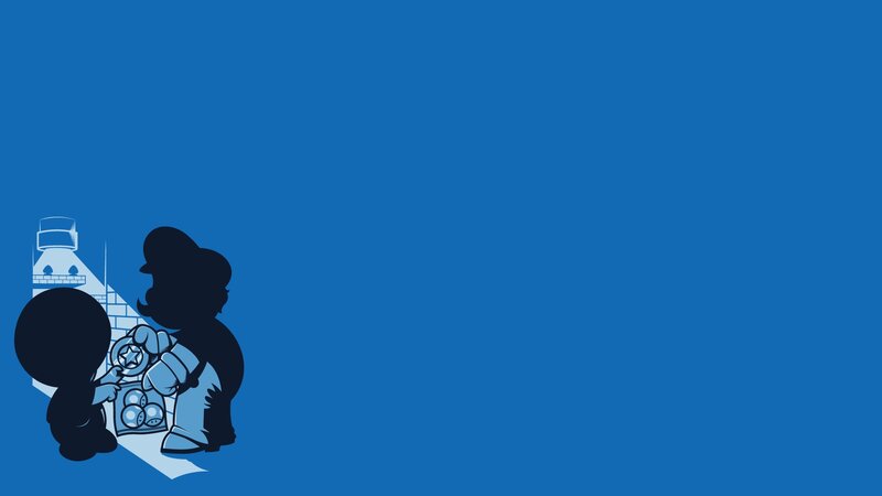 Silhouetted Characters — Blue, Playful