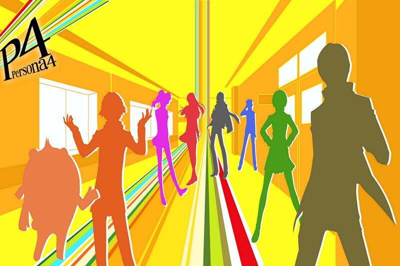 Silhouetted Characters in Hallway