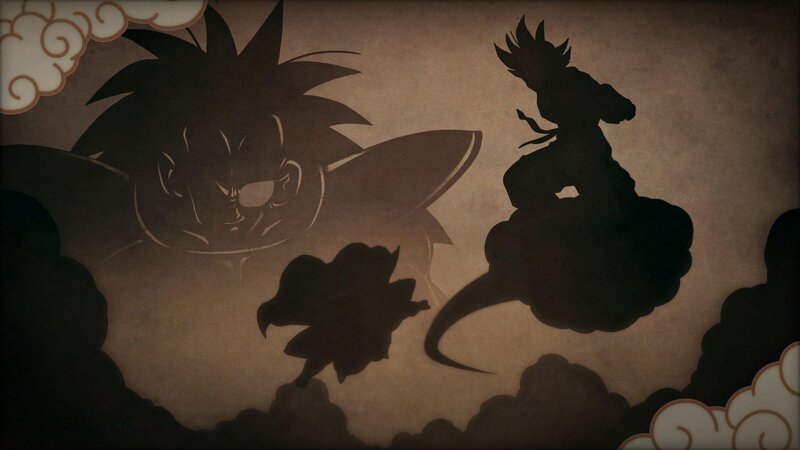 Silhouetted Characters in Sky