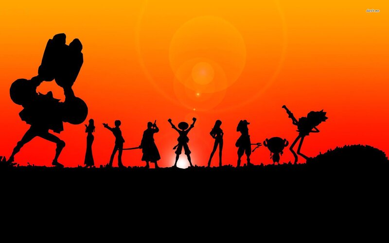 Silhouetted Characters — Orange