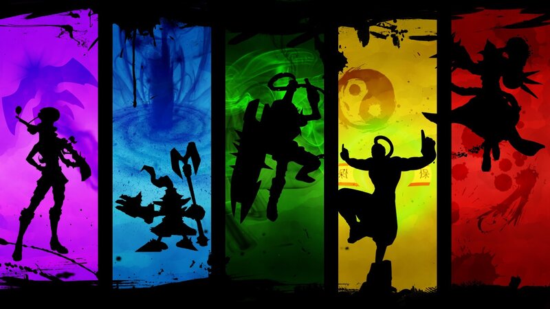 Silhouetted Characters — Purple, Dramatic