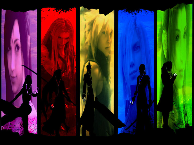 Silhouetted Characters — Red