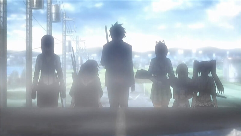 Silhouetted Characters Standing