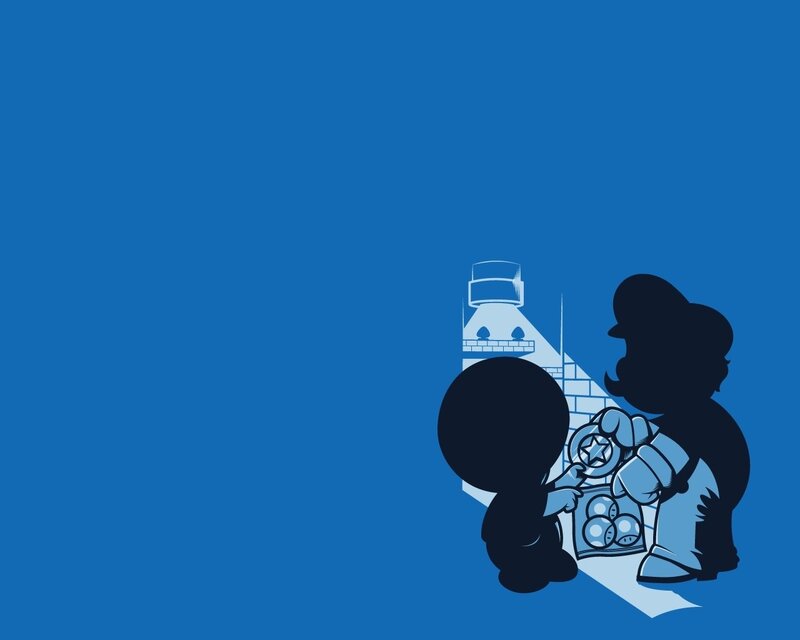 Silhouetted Characters with Coins