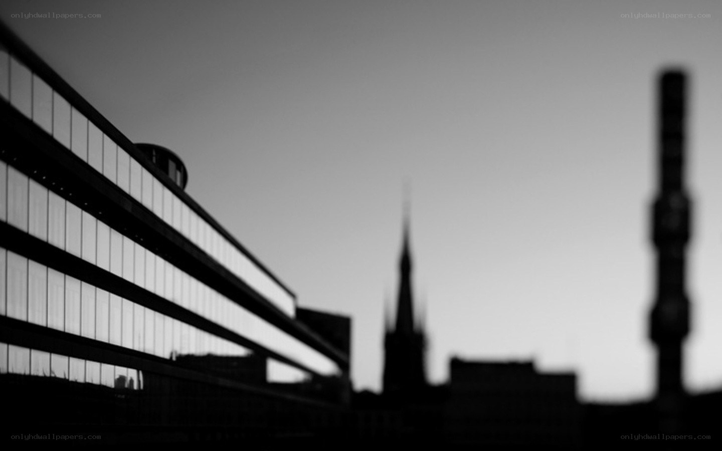 Silhouetted city skyline
