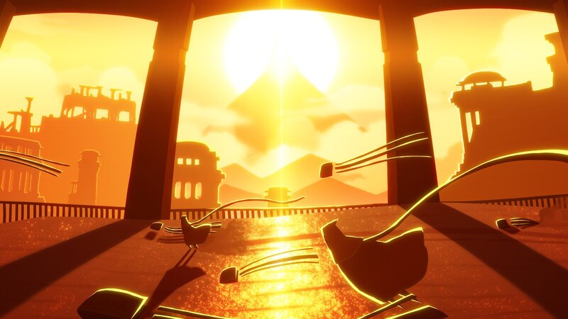 Silhouetted Cityscape — Orange, Dramatic, Sunset