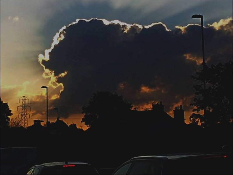 Silhouetted Clouds at Dusk