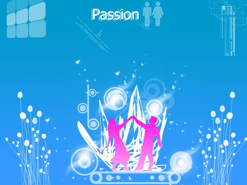 Silhouetted Couple Dancing — Blue