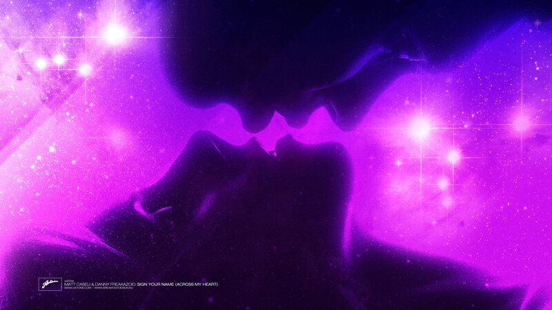 Silhouetted Couple Kissing — Purple