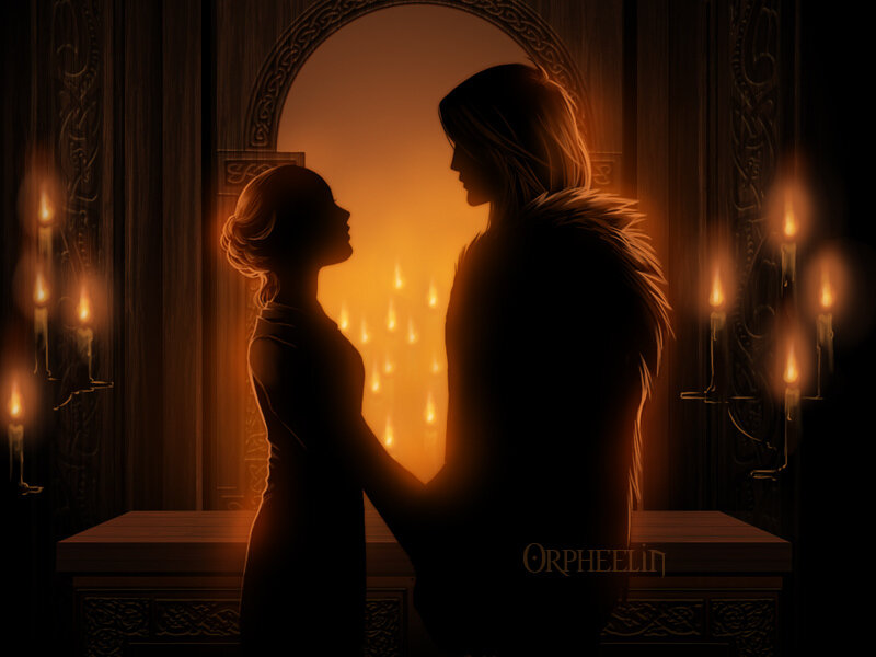 Silhouetted Couple