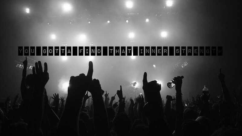 Silhouetted Crowd at Concert — Black, Energetic, Night, Photograph, Hands, Stage Lights