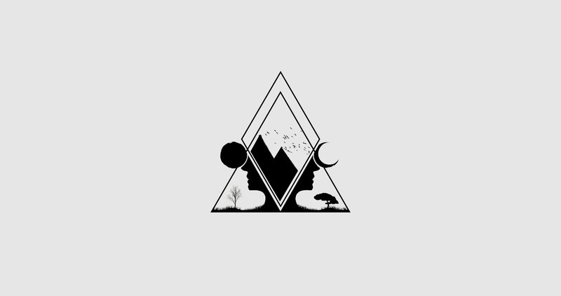 Silhouetted Faces in Triangle