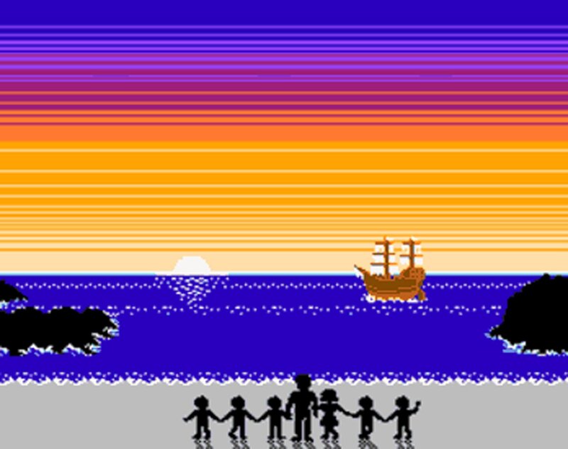 Silhouetted Family on Beach