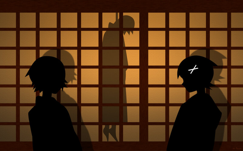 Silhouetted Figures and Shadow