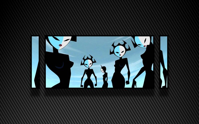 Silhouetted Figures — Black, Dramatic, Anime