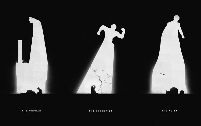 Silhouetted Figures — Black, Dramatic