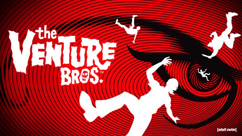 Silhouetted Figures Falling — Red