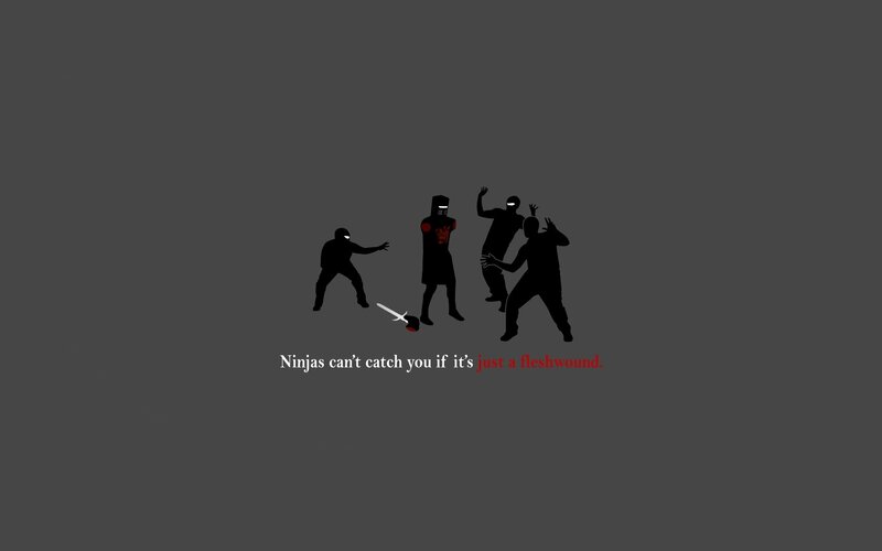 Silhouetted Figures Fighting — Black, Dark