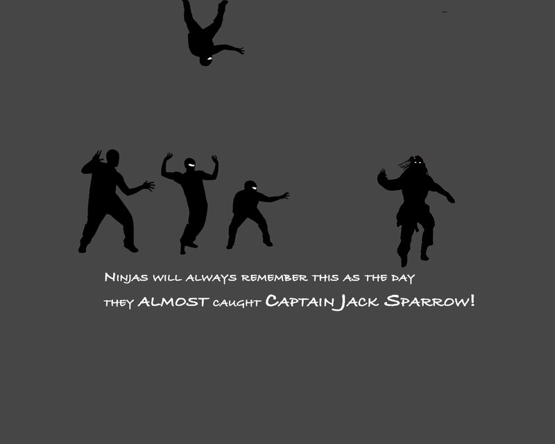 Silhouetted Figures in Action