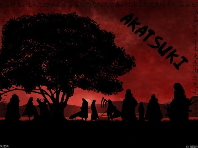 Silhouetted Figures under Tree