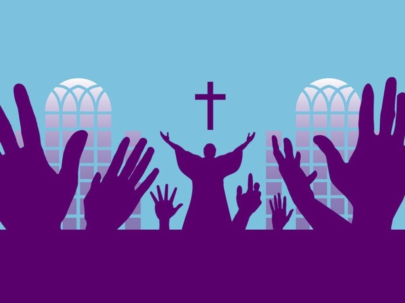 Silhouetted Hands in Prayer