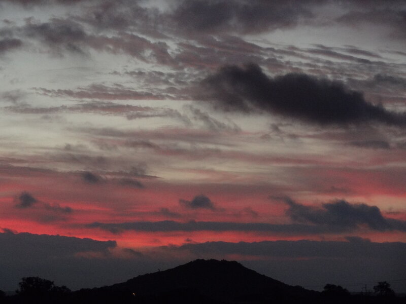 Silhouetted Hill at Dusk