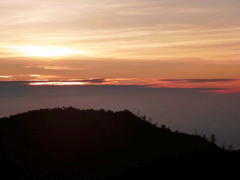 Silhouetted Hill at Sunrise