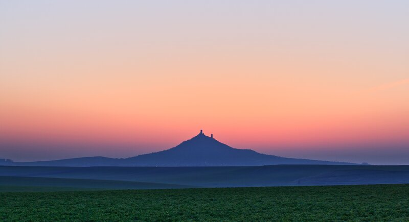 Silhouetted Hill with Tower