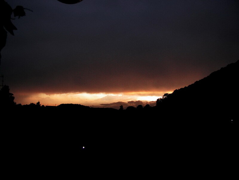 Silhouetted Hills at Dusk — Black