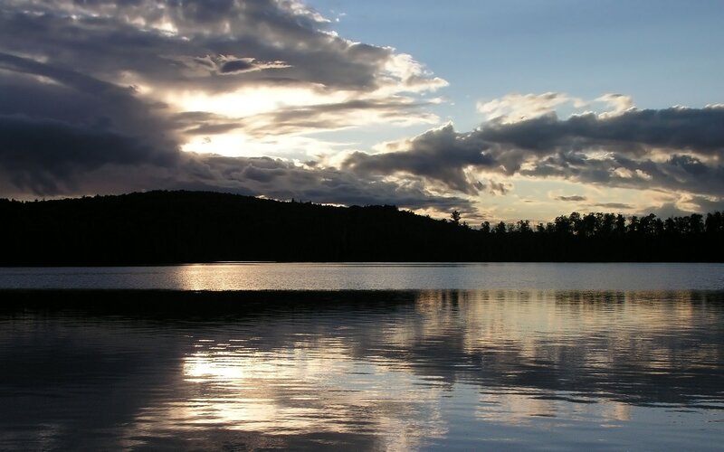 Silhouetted Hills at Sunset — Blue, Dramatic, Photograph, Clouds