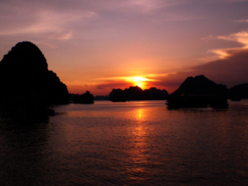 Silhouetted Karst Islands