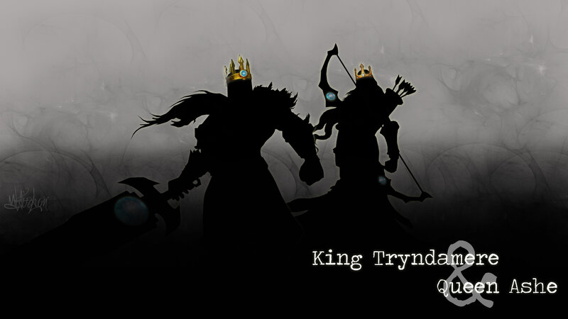 Silhouetted King and Queen