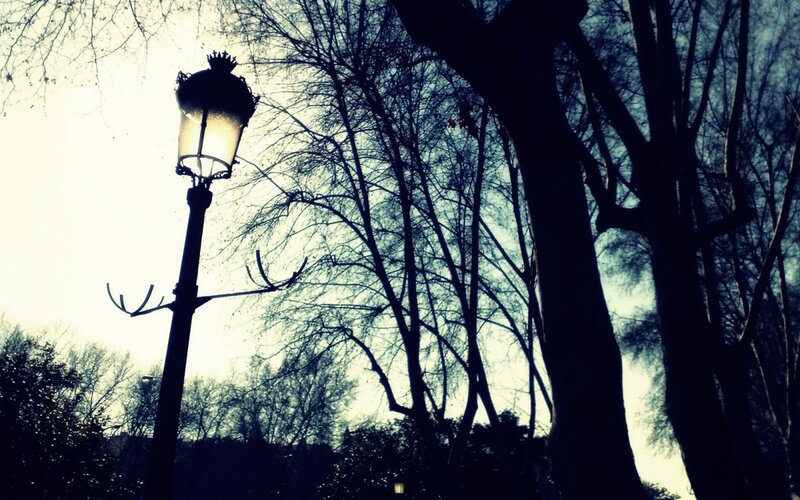 Silhouetted Lamppost