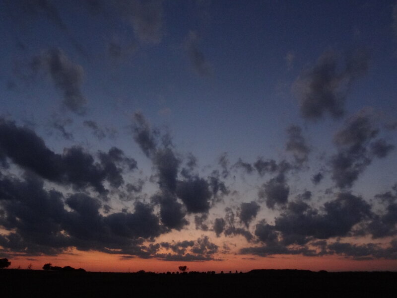 Silhouetted Landscape at Dusk