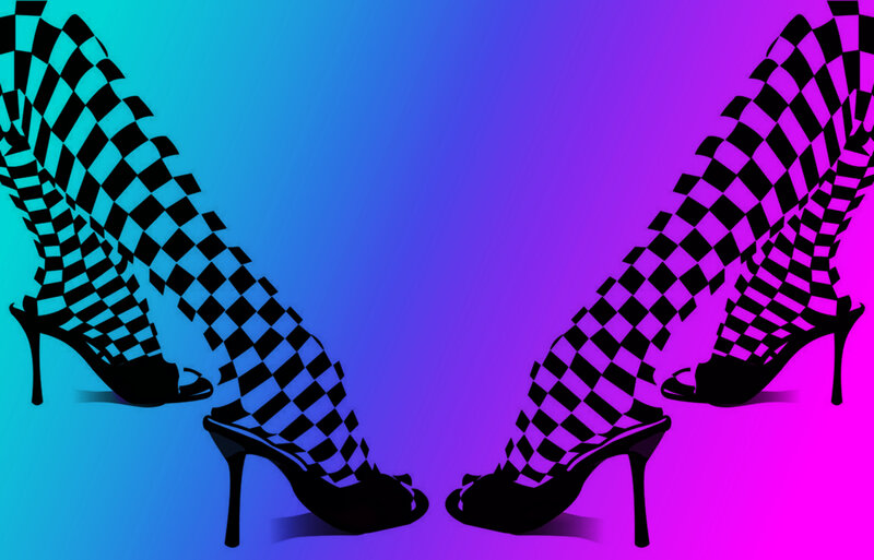 Silhouetted Legs in Heels