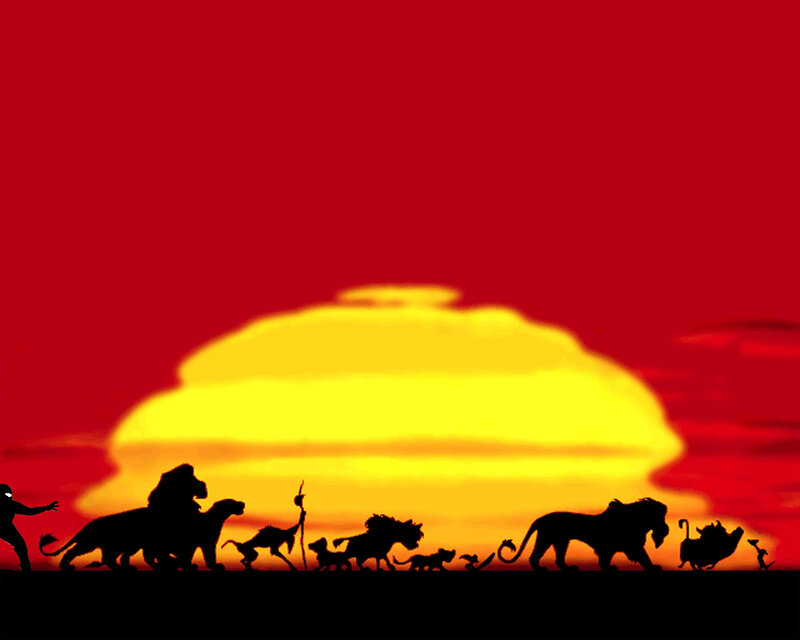 Silhouetted Lion Characters