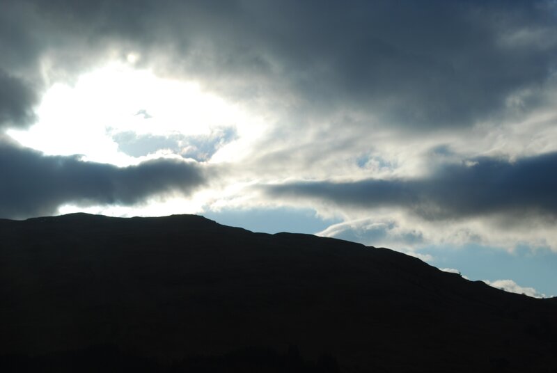 Silhouetted Mountain — Black