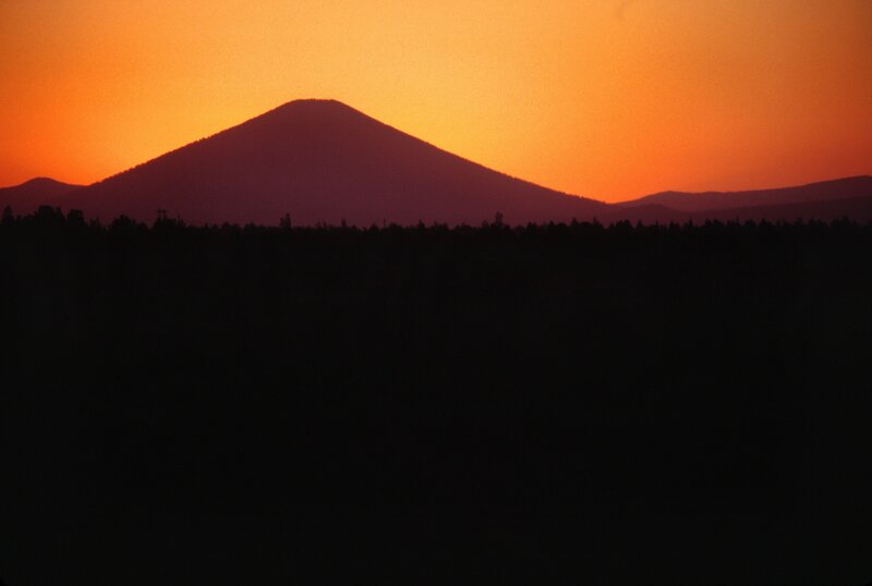 Silhouetted Mountain — Orange