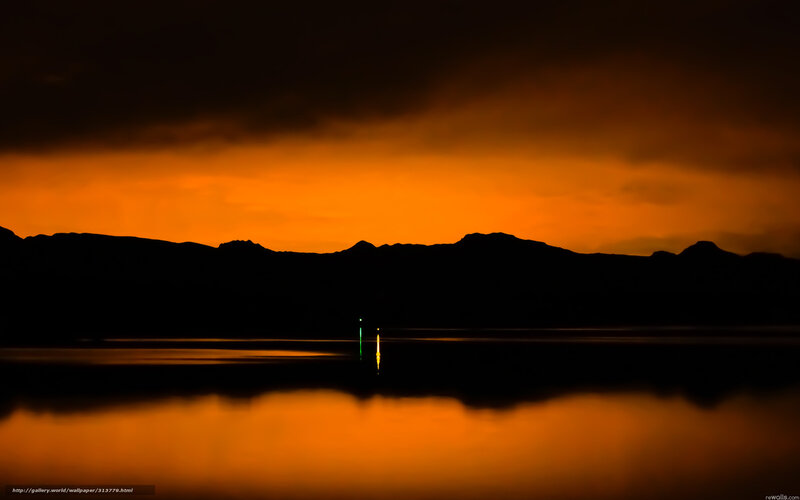 Silhouetted Mountains at Dusk — Orange, Dramatic, Sunset